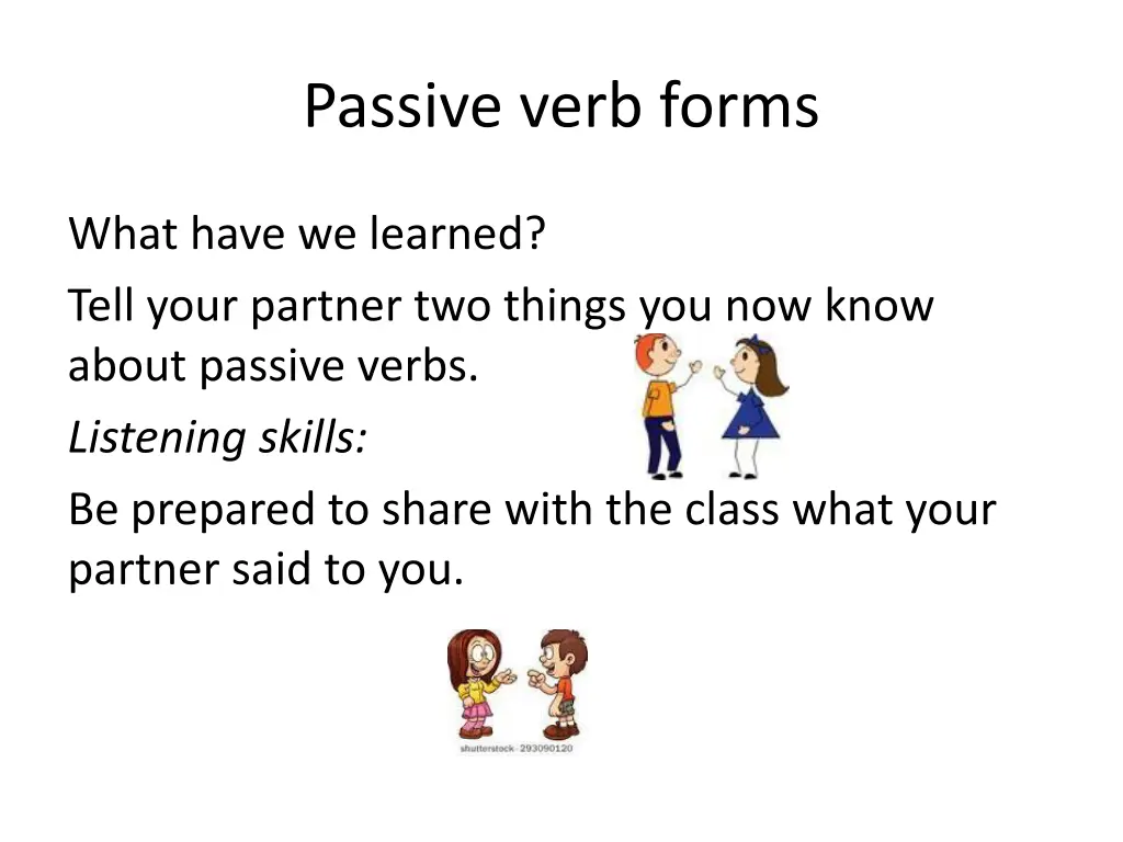 passive verb forms