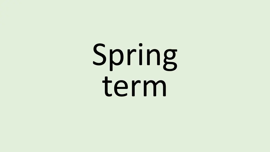 spring term