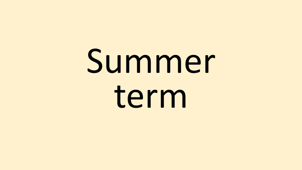 summer term