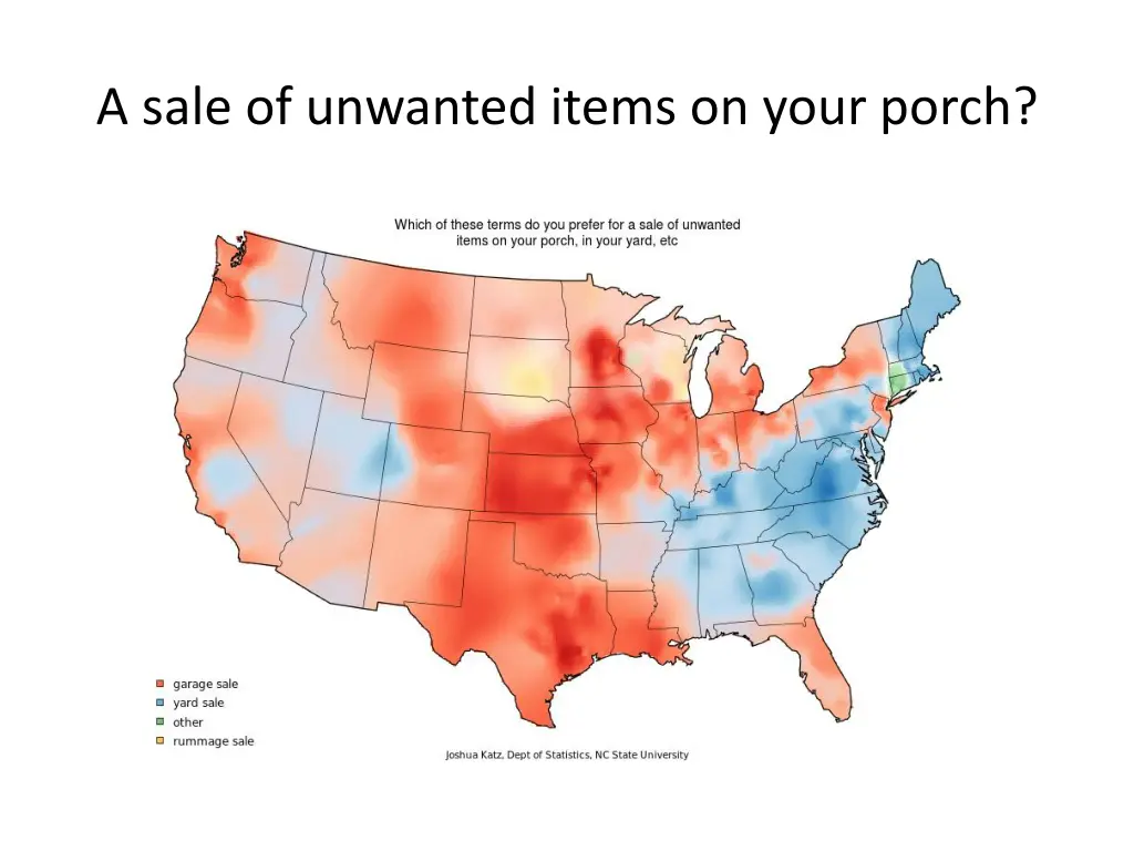 a sale of unwanted items on your porch