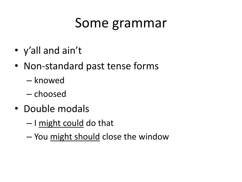 some grammar