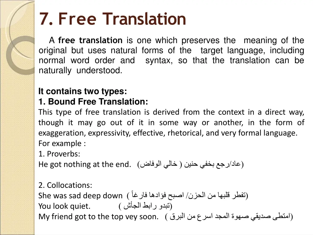 7 free translation