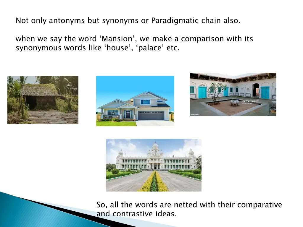 not only antonyms but synonyms or paradigmatic