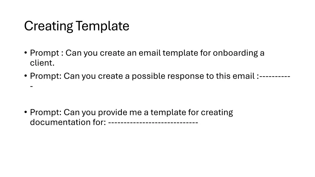 creating template