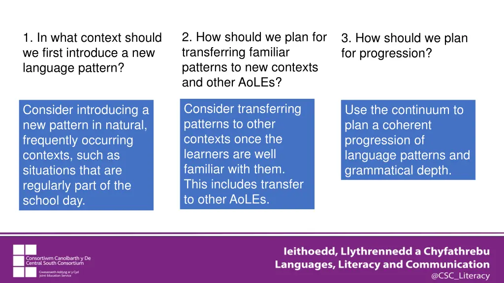 2 how should we plan for transferring familiar