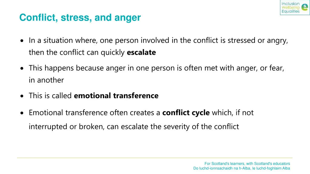 conflict stress and anger