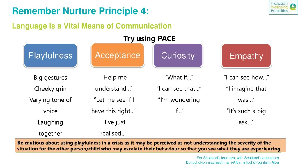 remember nurture principle 4