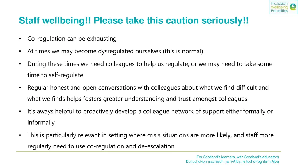 staff wellbeing please take this caution seriously