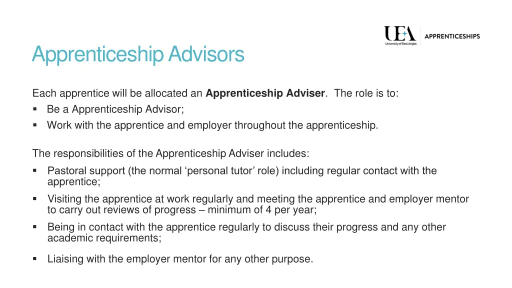 apprenticeship advisors