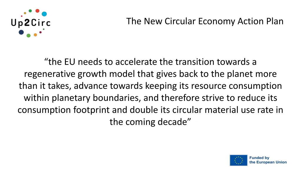 the new circular economy action plan