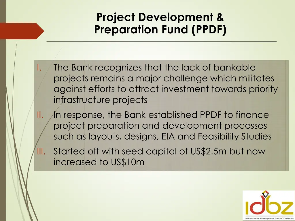 project development preparation fund ppdf