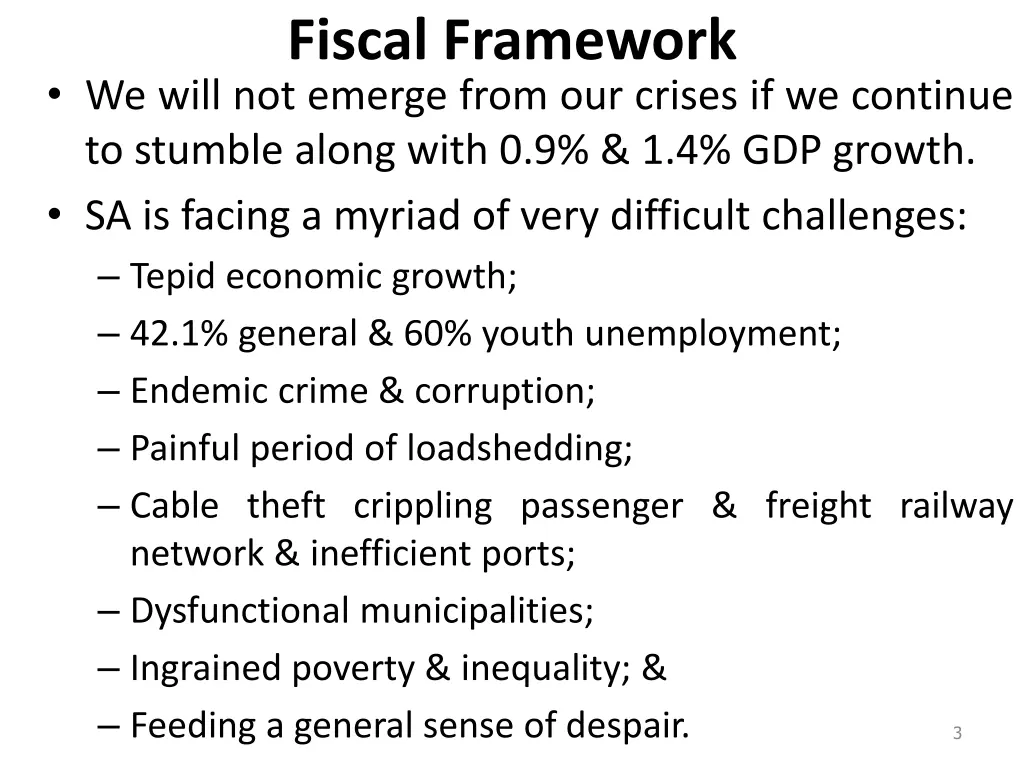 fiscal framework