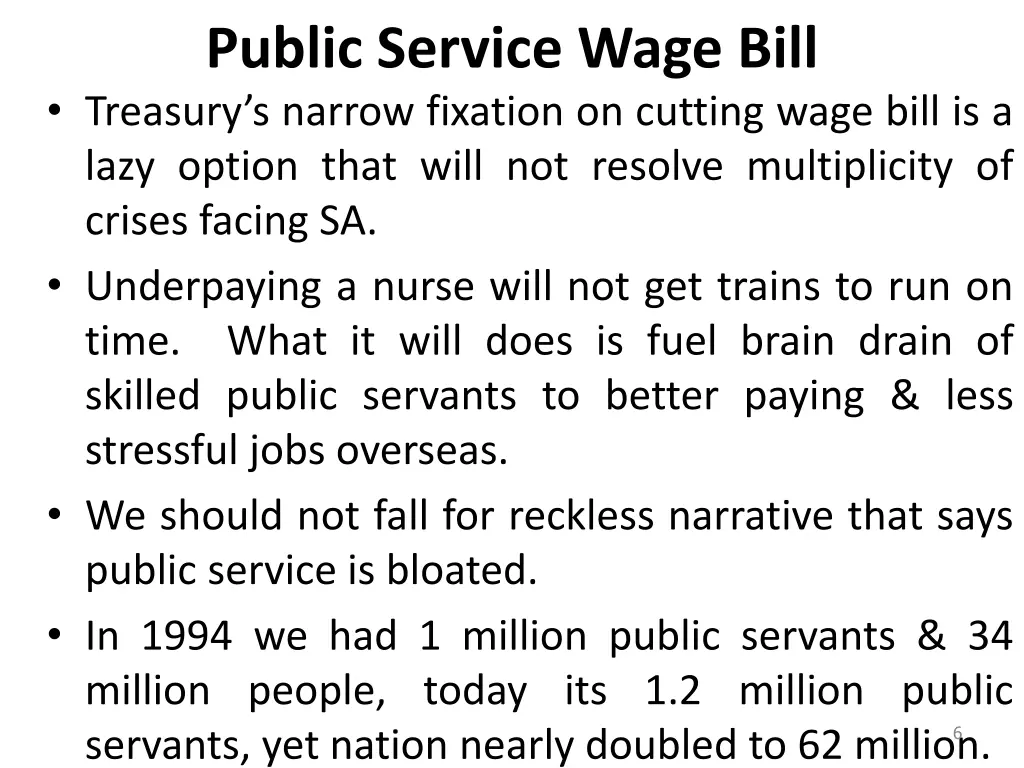 public service wage bill treasury s narrow