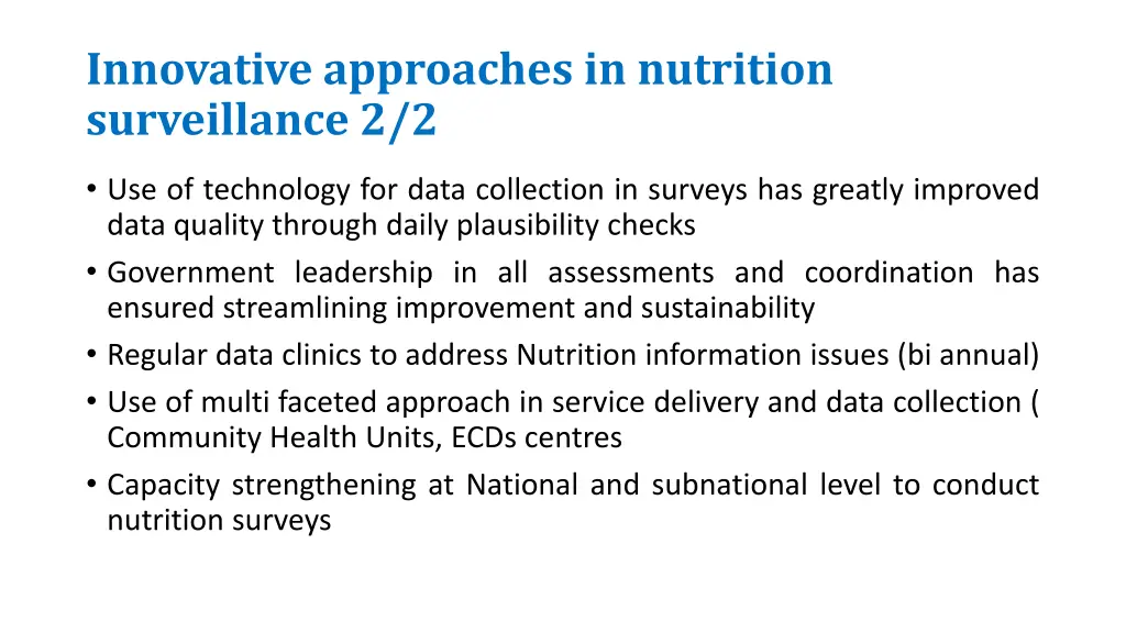 innovative approaches in nutrition surveillance 1