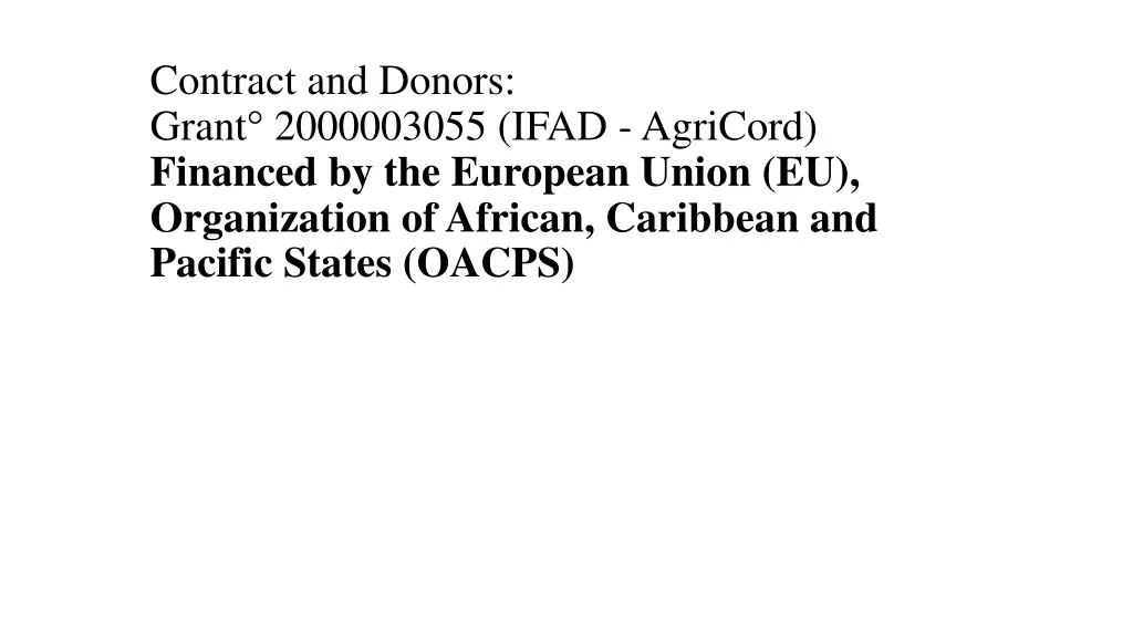 contract and donors grant 2000003055 ifad