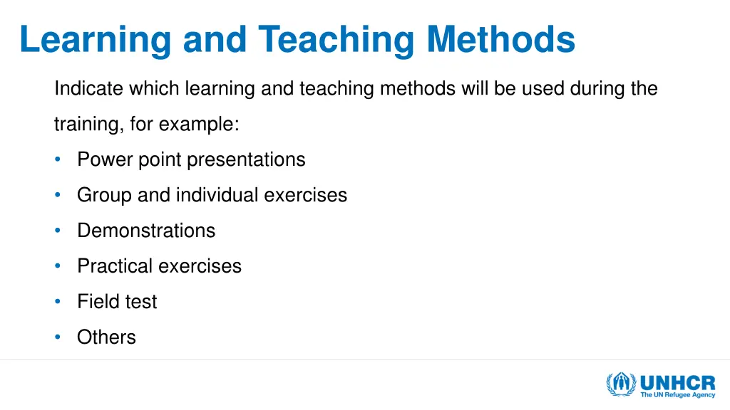 learning and teaching methods