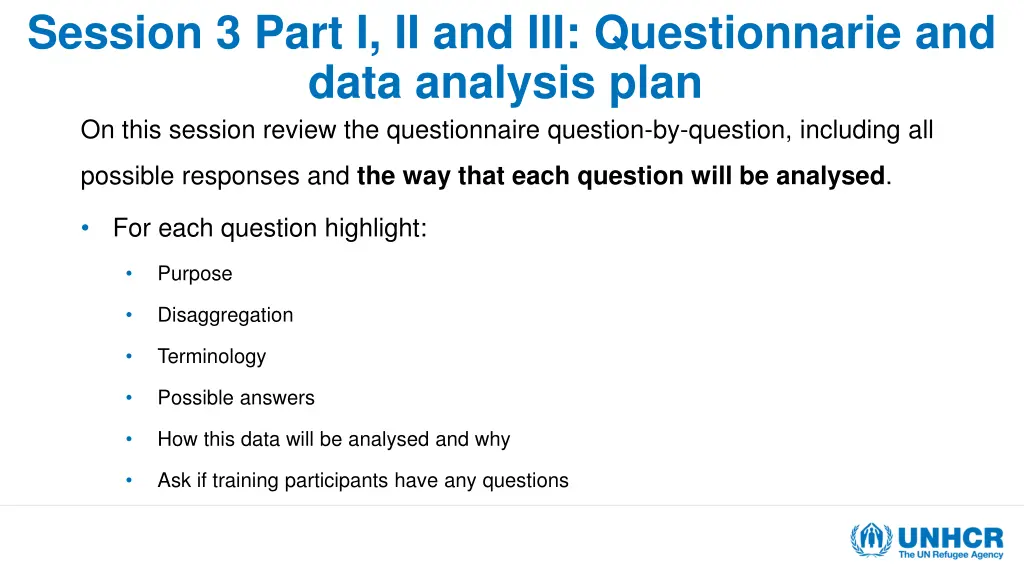 session 3 part i ii and iii questionnarie