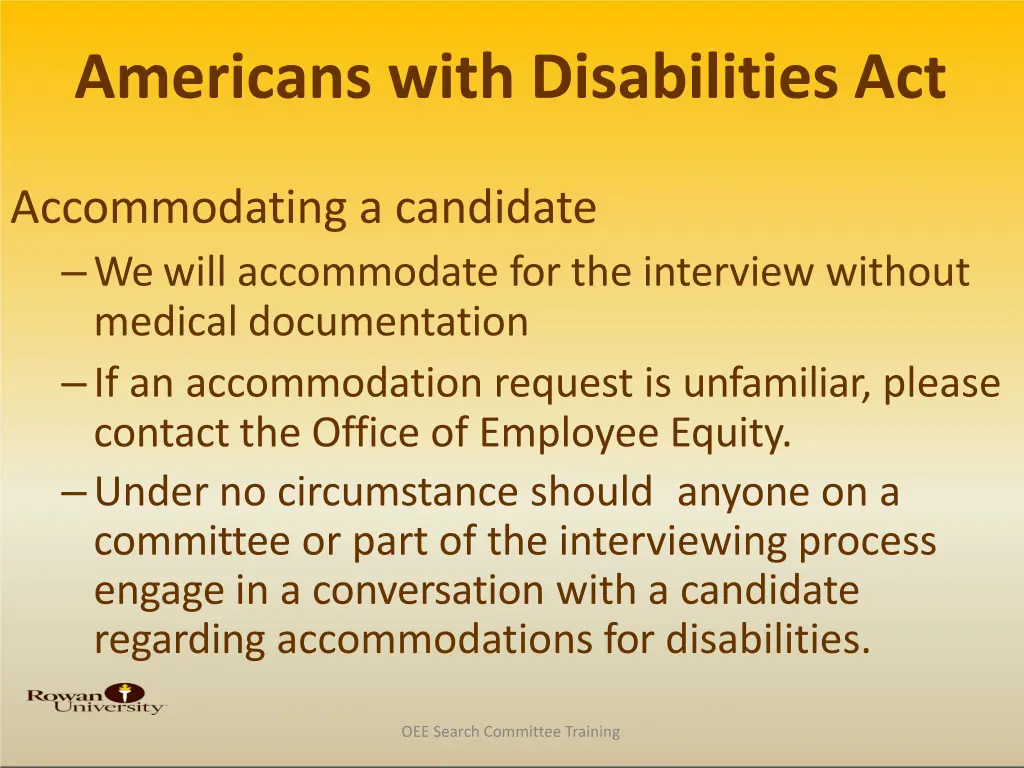 americans with disabilities act