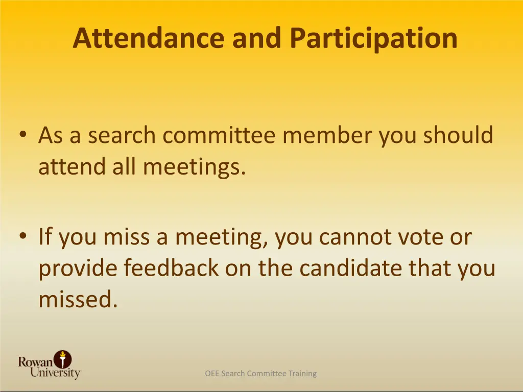 attendance and participation