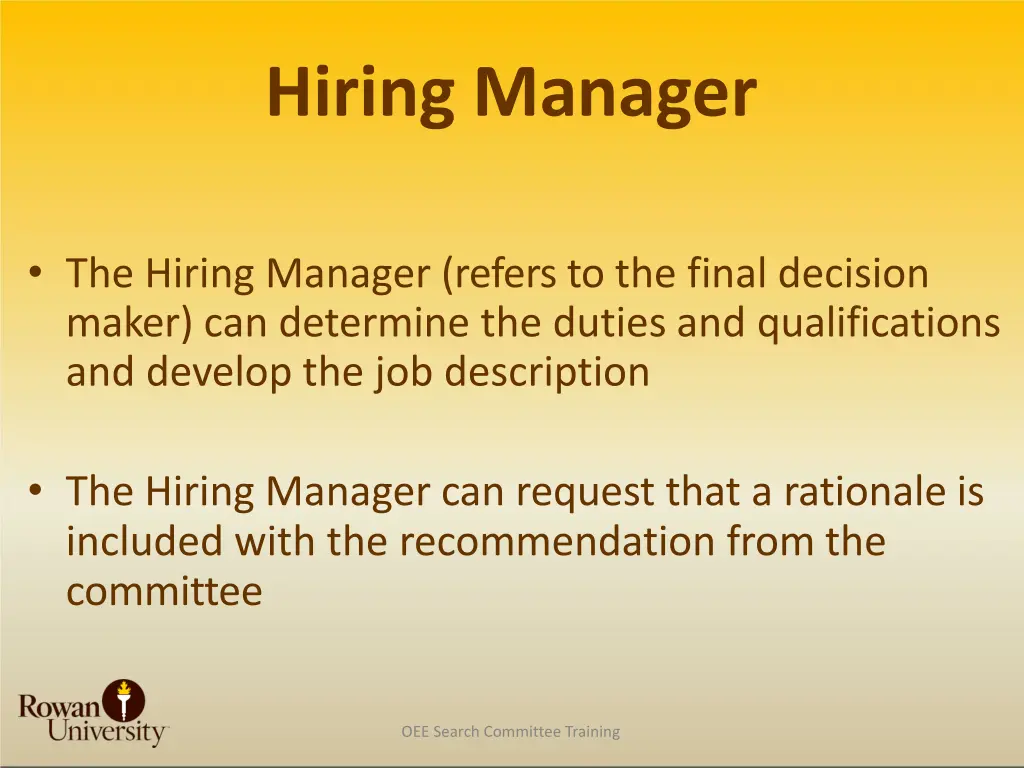 hiring manager