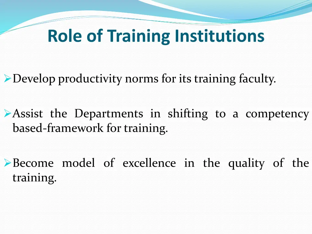 role of training institutions 1