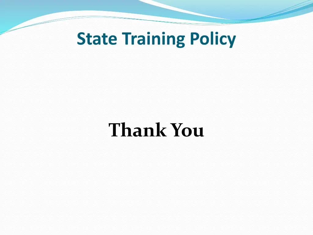 state training policy