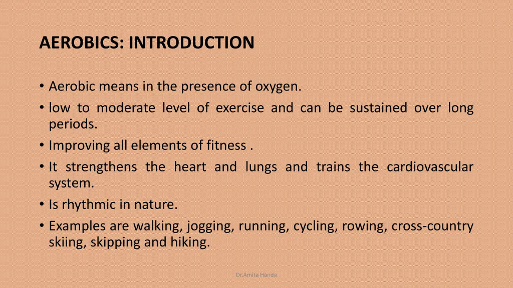 aerobics introduction