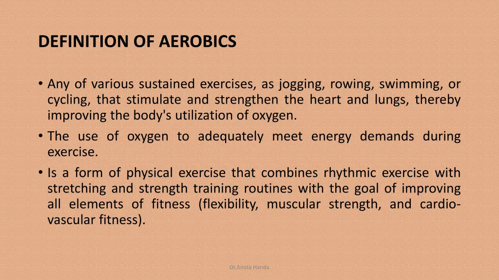 definition of aerobics