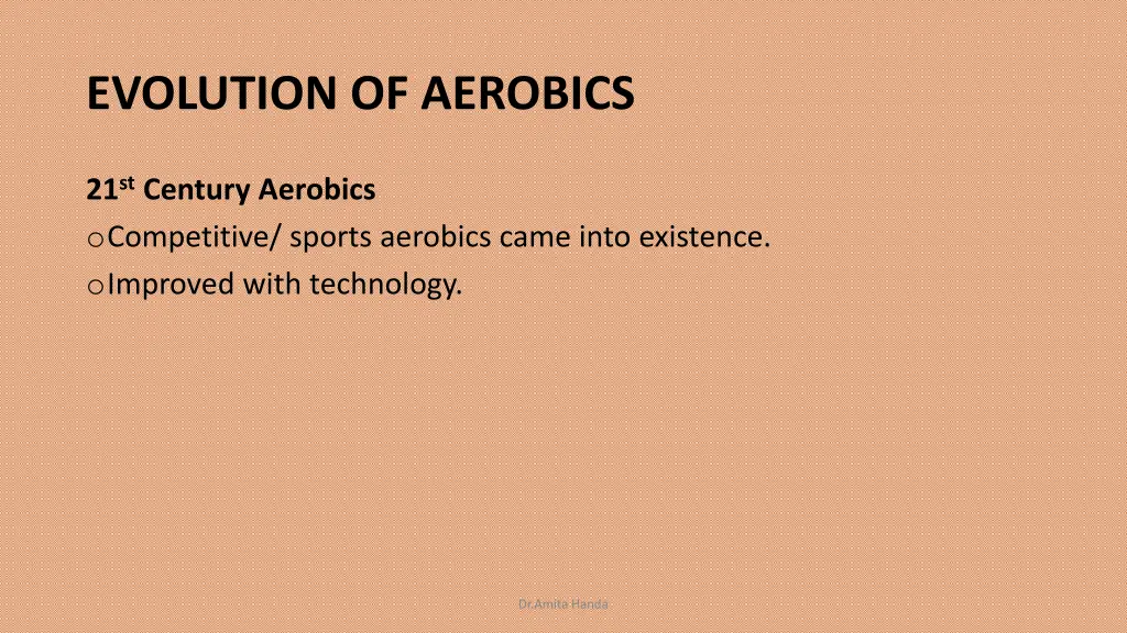 evolution of aerobics 7