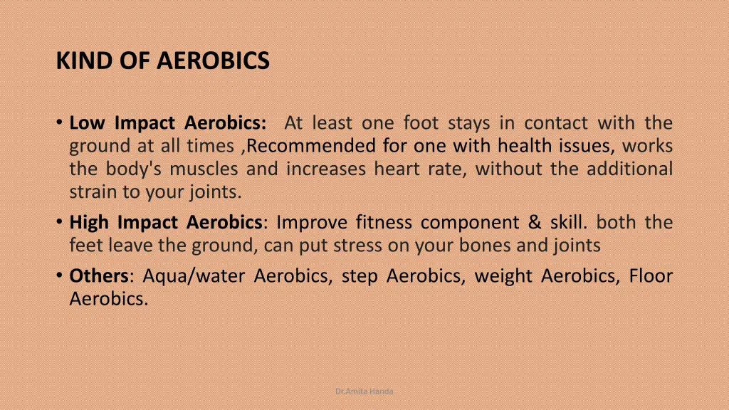 kind of aerobics