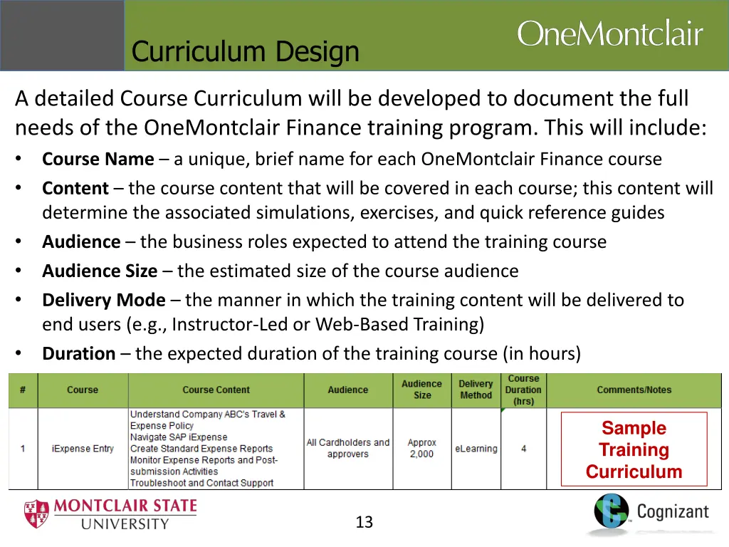 curriculum design