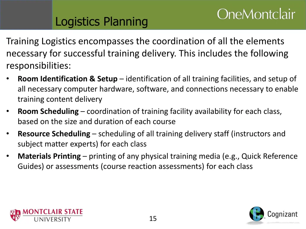 logistics planning