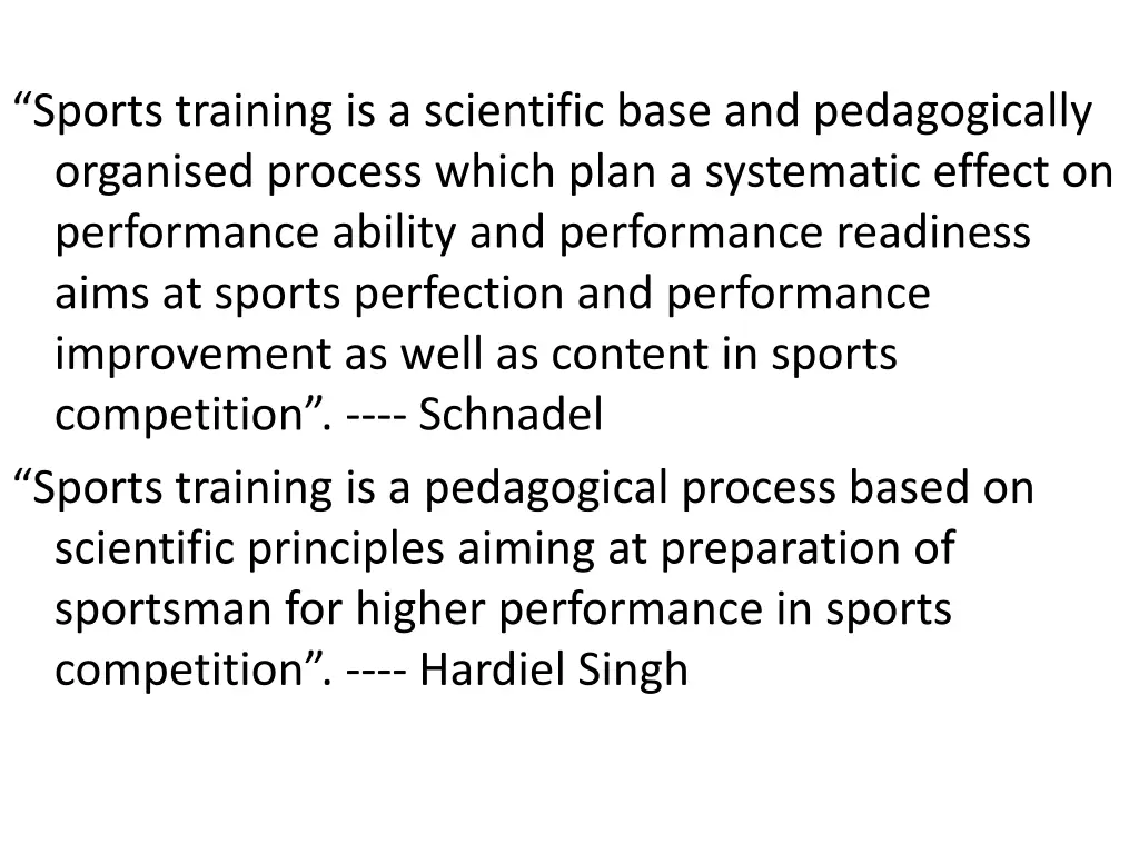 sports training is a scientific base