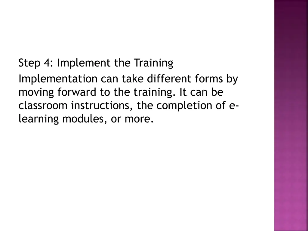 step 4 implement the training implementation