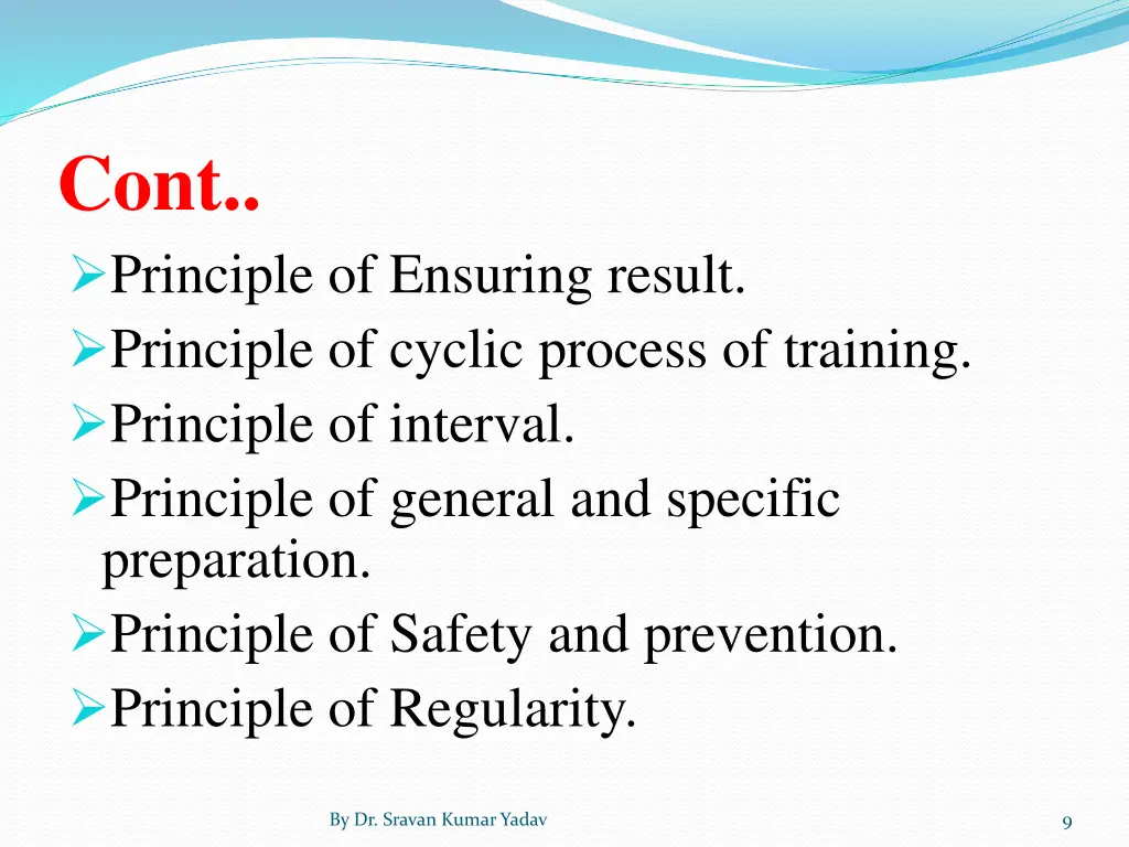 cont principle of ensuring result principle