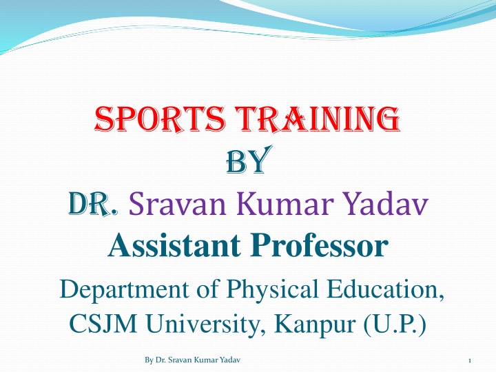 sports training by dr sravan kumar yadav