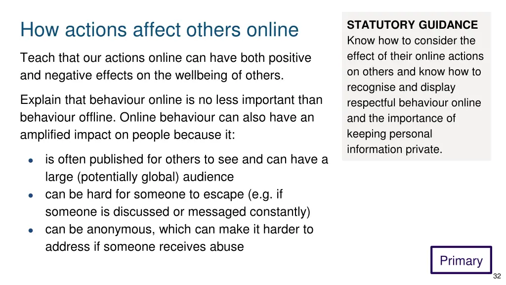 how actions affect others online