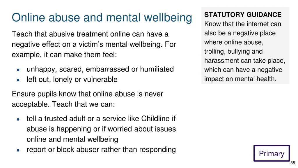 online abuse and mental wellbeing