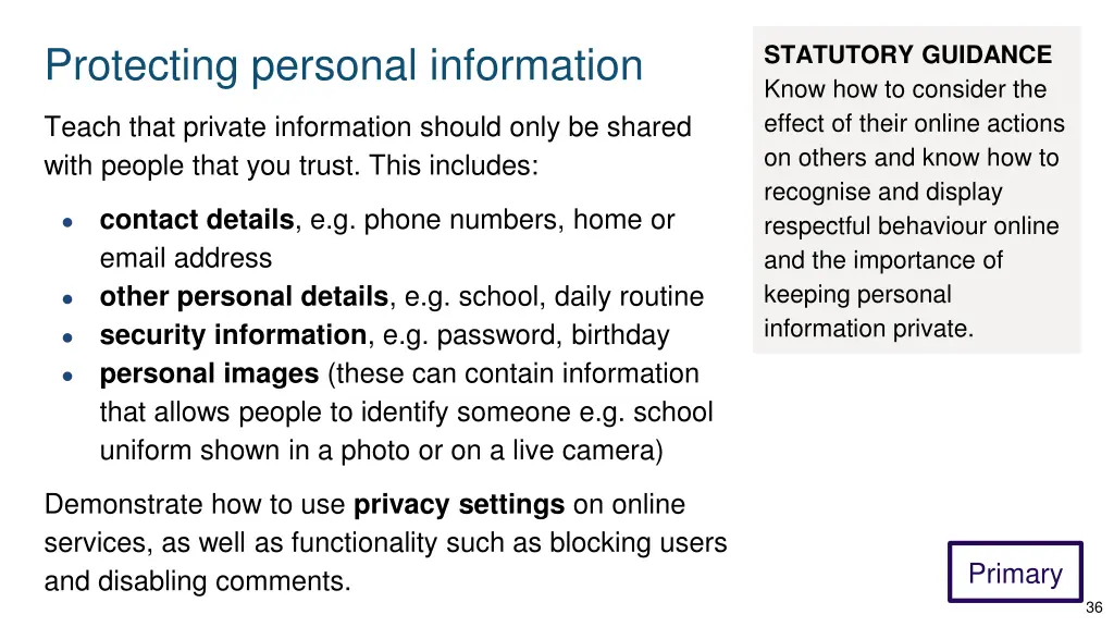 protecting personal information