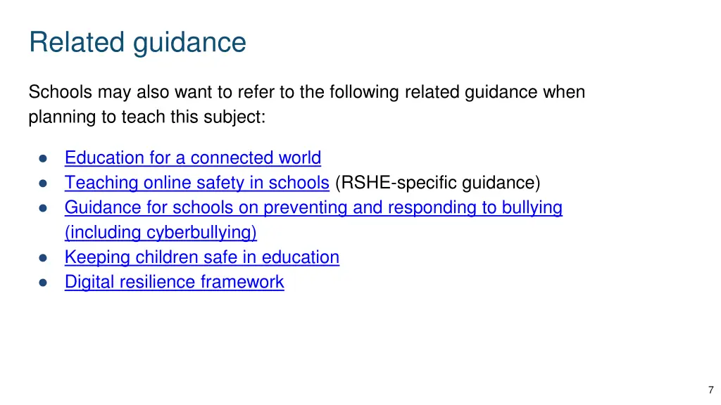 related guidance