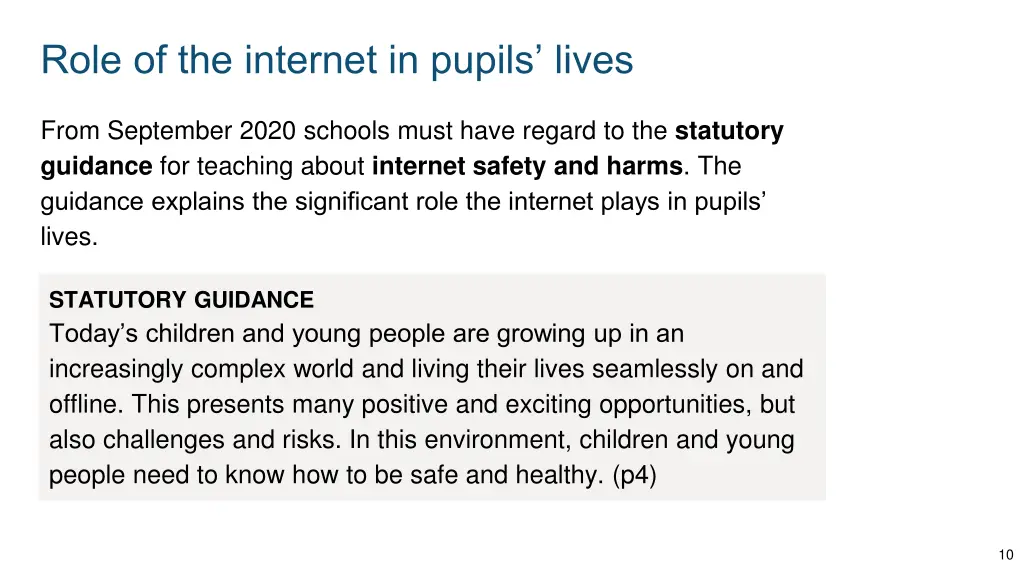 role of the internet in pupils lives