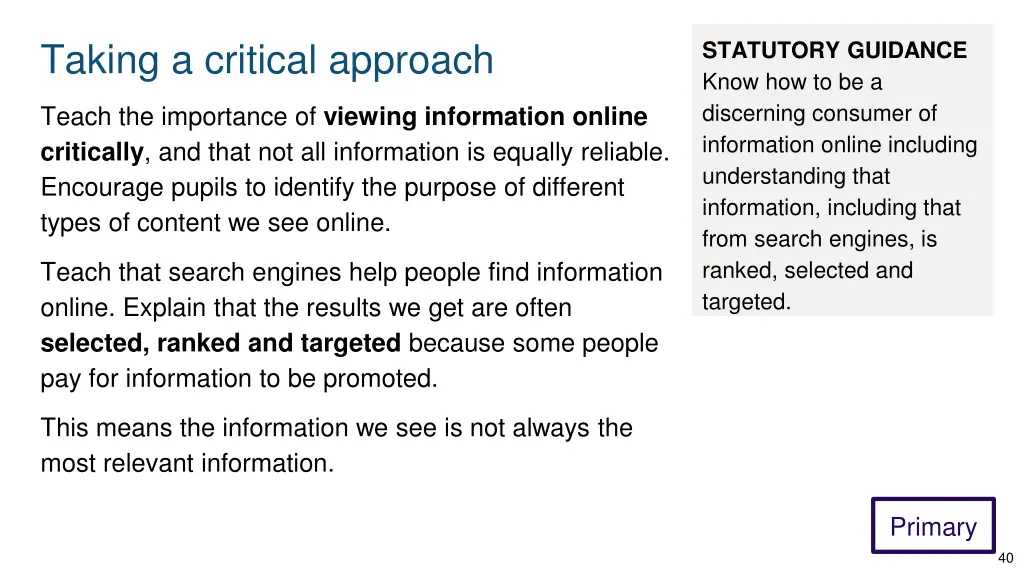 taking a critical approach