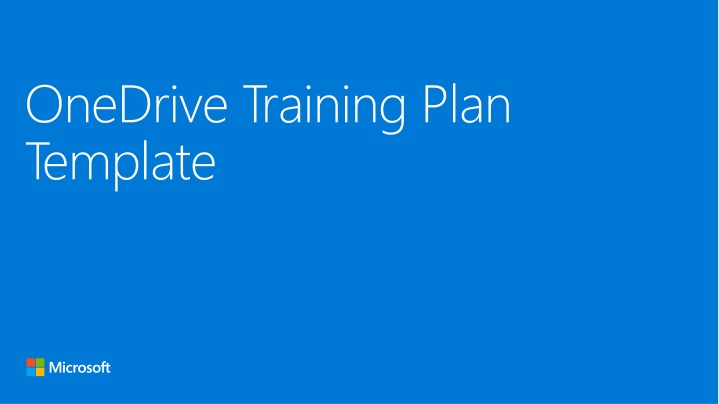 onedrive training plan template