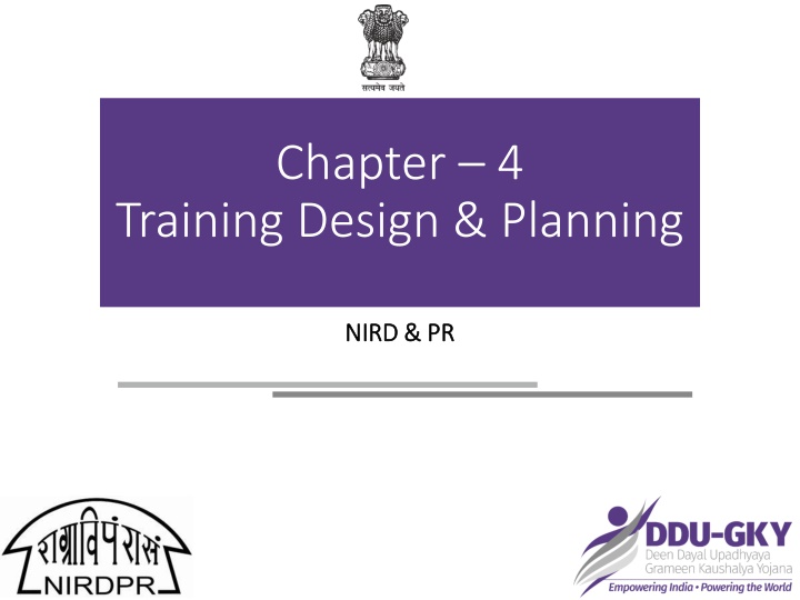 chapter 4 training design planning