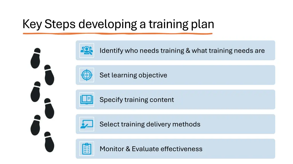 key steps developing a training plan