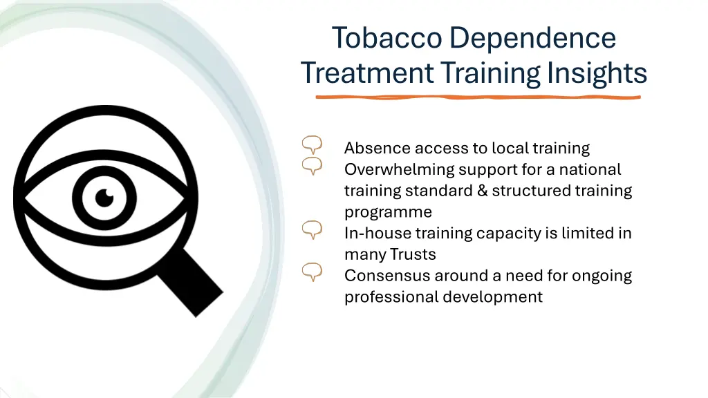 tobacco dependence treatment training insights