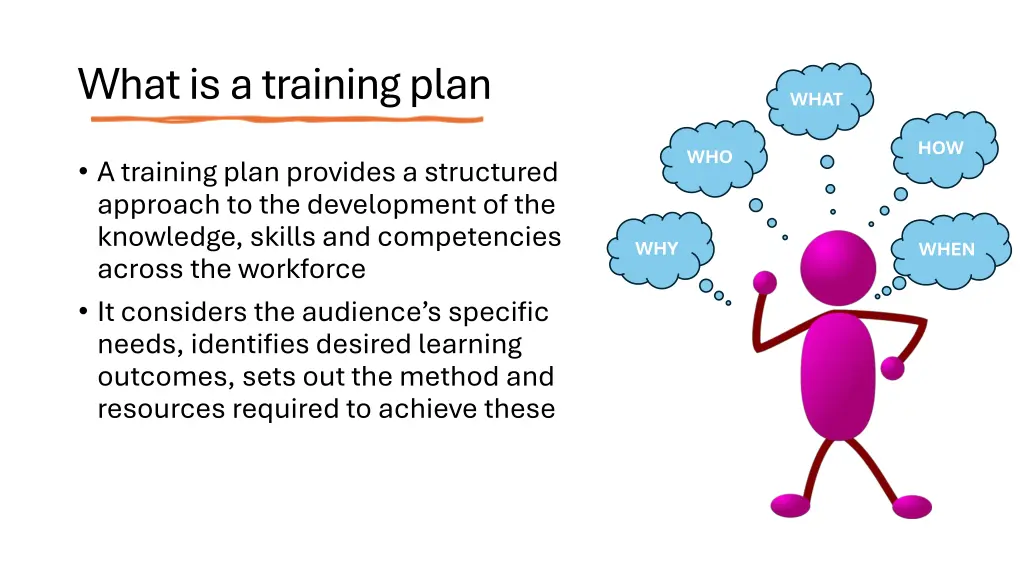 what is a training plan