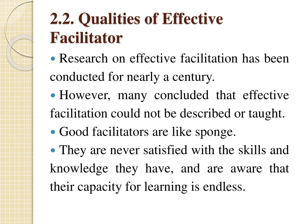 2 2 qualities of effective facilitator research