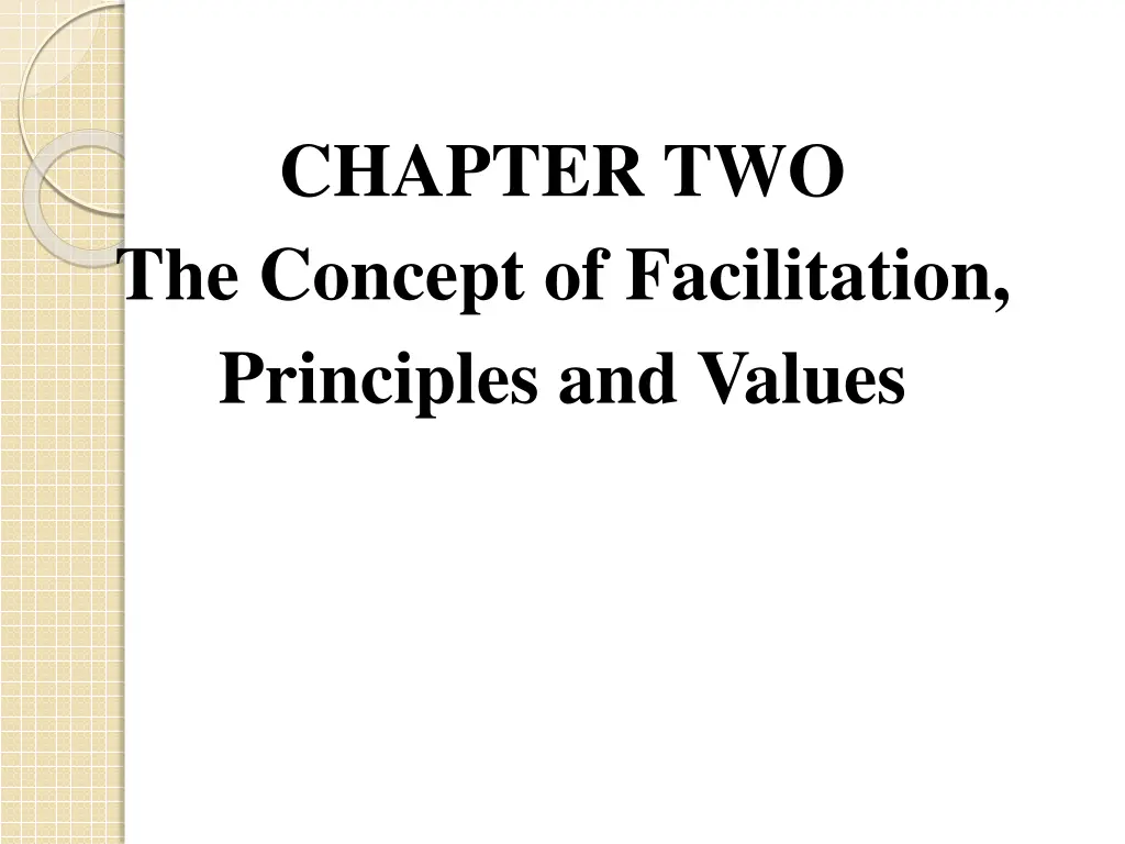 chapter two the concept of facilitation