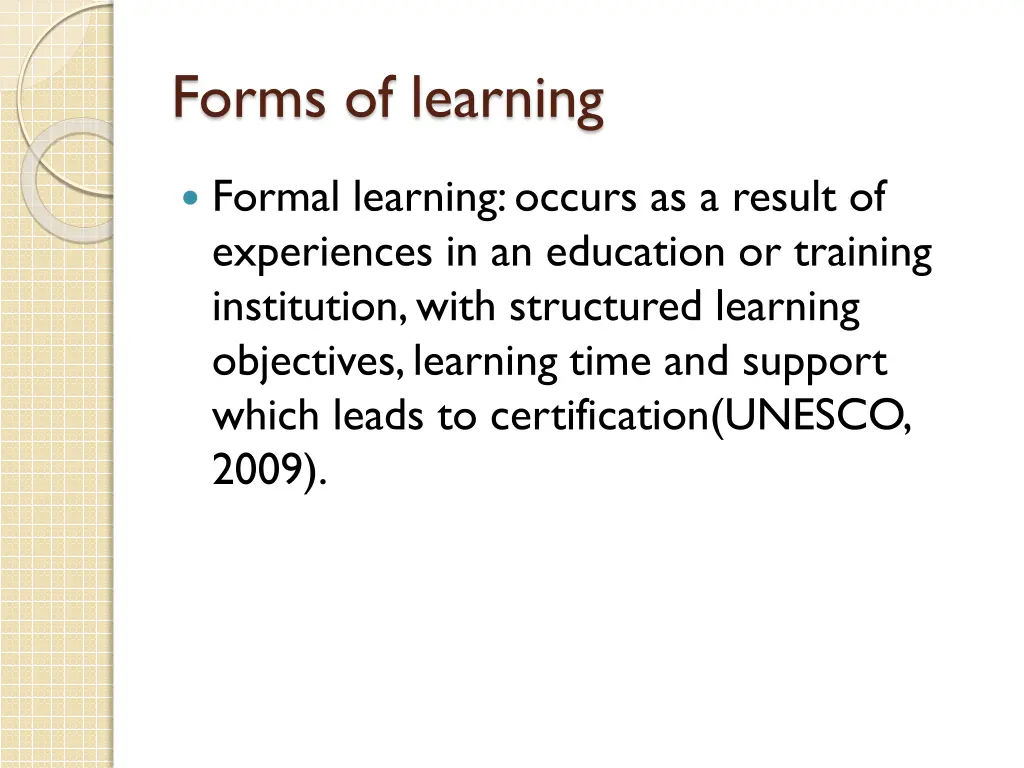 forms of learning